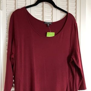 Eileen Fisher Burgundy Midi Dress